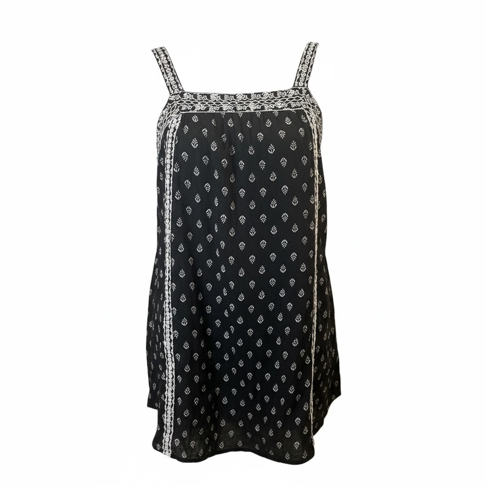 Old Navy Black & White Boho Sundress | Sleeveless Summer Dress XS